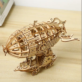 Airship 3D Wooden Car Puzzle Model, 1