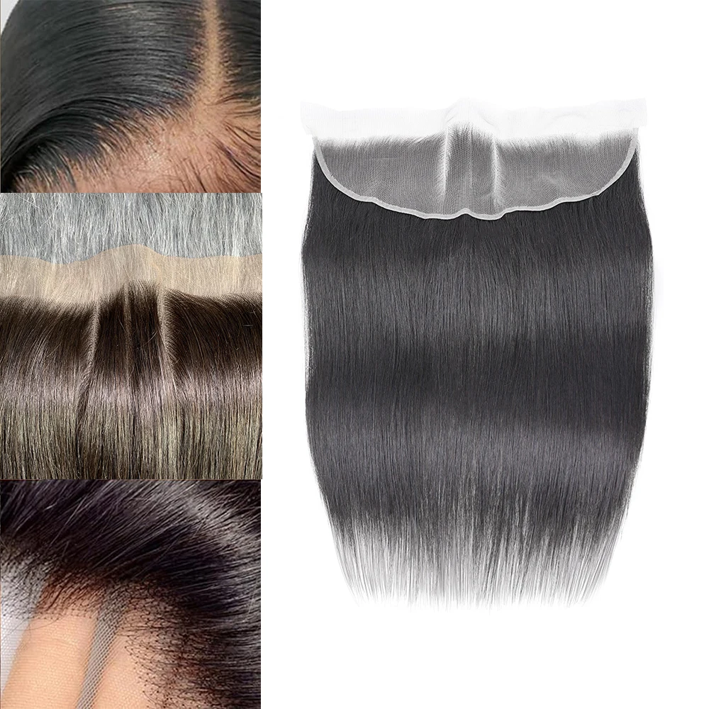 Bone Straight Lace Closure 13x4 Frontal Transparent Can Be Bleached 15a Grade Straight Human Hair Lace Frontal Closure Only