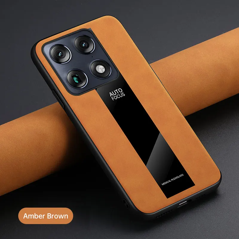 Luxury Leather Magnetic Stand Case for Smartphones - Skin-Friendly U-Shaped Cover