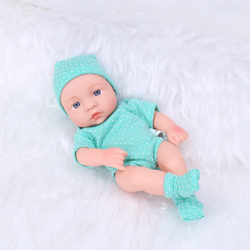 20CM Reborn Baby Doll Toddler Real Soft Touch Mini Soft and Full Body Silicone Reborn Toddler Doll lifelike Newborn Doll Toys - Image 6