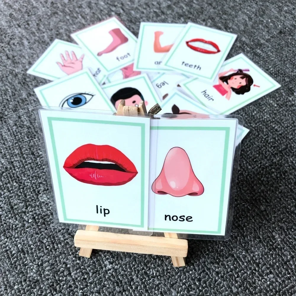 Baby Montessori Toys Emotion Weather Learning Card Cartoon English Flash Cards Kids Learning Toys Educational Toys for Children 3