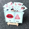 Baby Montessori Toys Emotion Weather Learning Card Cartoon English Flash Cards Kids Learning Toys Educational Toys for Children 3