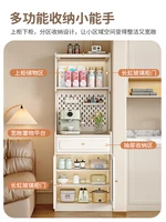 ตู้เก็บของข้างโต๊ะอาหารไม้เนื้อแข็งสไตล์นอร์ดิก สำหรับอพาร์ทเมนต์ขนาดเล็ก ครัวเรียบง่าย ตู้เก็บของแบบมีช่อง ติดผนัง แคบ 4