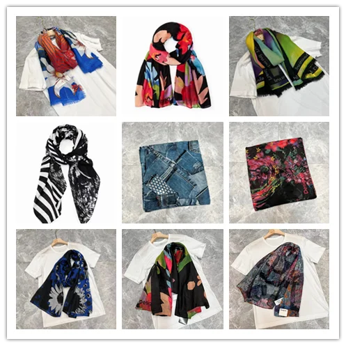 

Foreign trade original single Spanish new tide brand fashion color lifting decorative shawl scarf scarf
