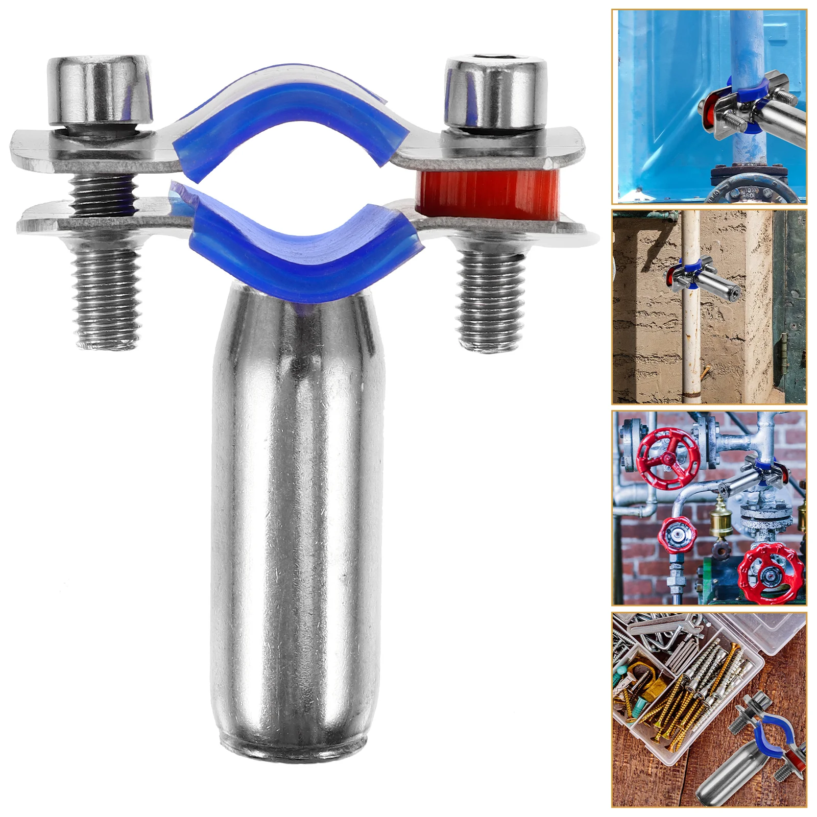 

Wall Mounted Pipe Bracket Adjustable Pipe Support Bracket Stainless Steel Clamp