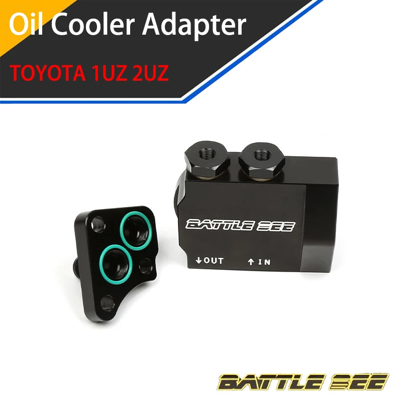 

Aluminum Oil Cooler Sandwich Plate Adapter For Toyota 1UZ 2UZ Oil Cooler Filter Adapter Connector