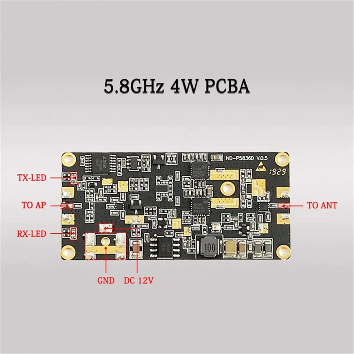 DT60 5.8GHz 신호 증폭기 4w 36dBm PCBA 드론용 Wifi PCBA 보드 신호 확장 부품 무선 모듈 부품