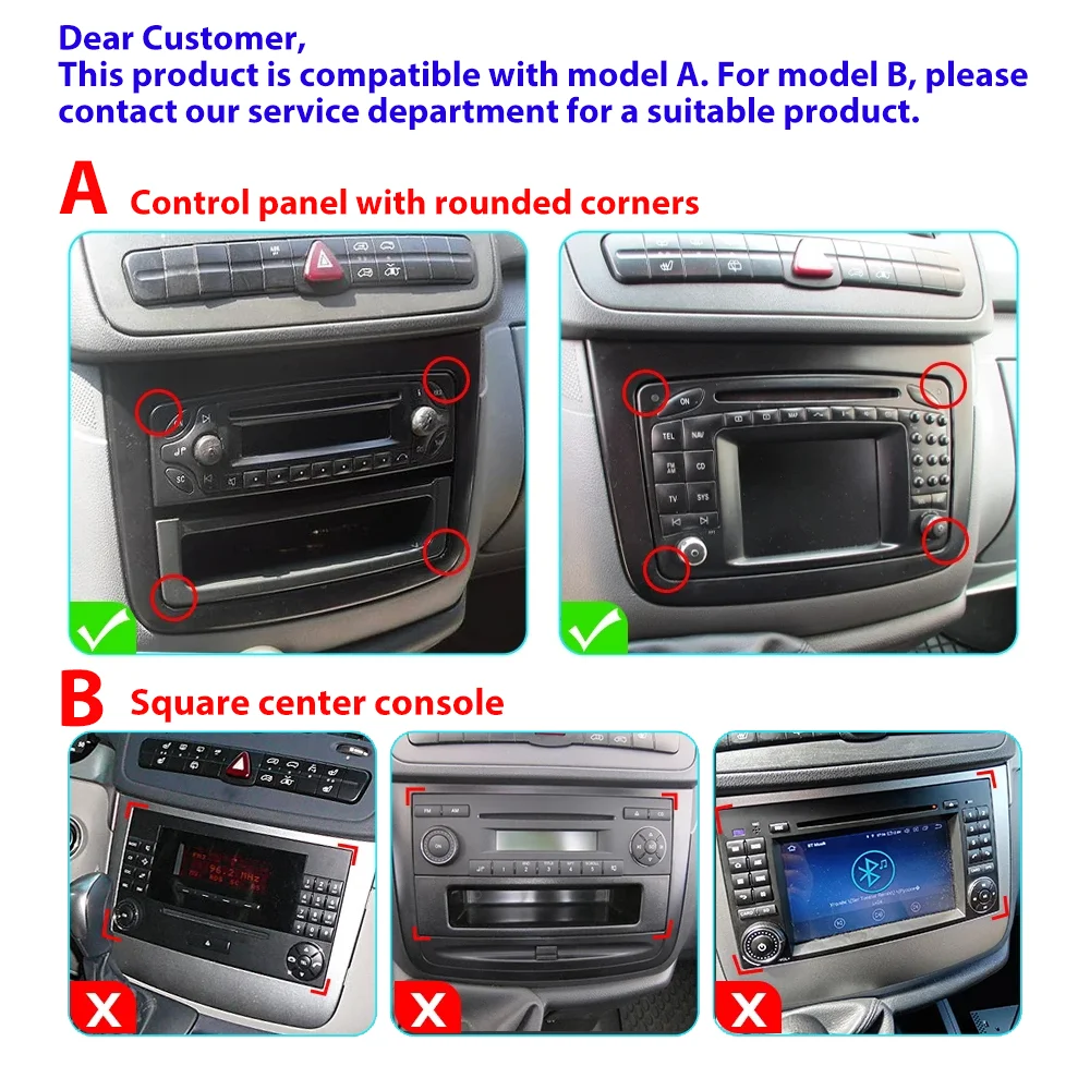 Autoradio ESSGOO Android 15 9 Zoll QLED Touchscreen 4+64G für Mercedes-Benz Viano/Vito 2 W639 2004-2014 Drahtloses CarPlay Android Auto GPS Navigation FM Bluetooth RDS Lenkradsteuerung Mirror Link – Detail 6