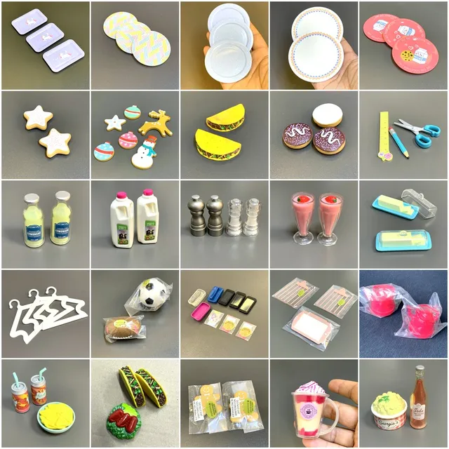 Lot 18'' American Doll Girl Plate Dishes Donut Cookie Milk Clothes Hanger Butter Juice Food Accessory Toys Kids Gift 1