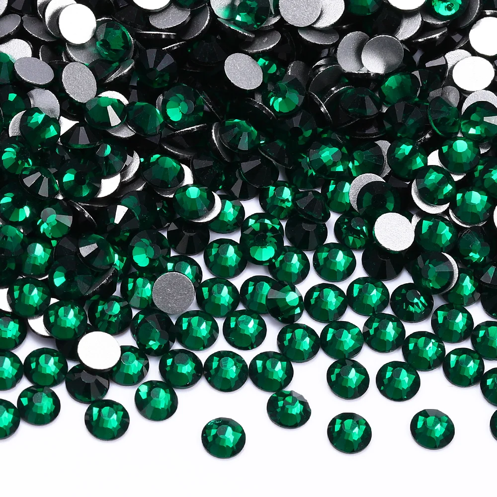 High-Quality Silver Glitter Glass Crystal Rhinestones for Nail Art and Wedding Dress Decoration