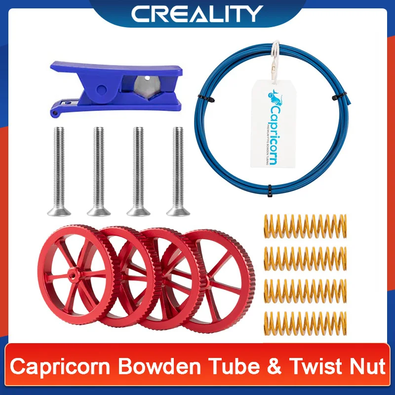 

Creality 4X Metal Leveling Nuts & Springs Capricorn Bowden PFTE Tube for 1.75mm Filament 3D Printer Hotbed StayLevelling Parts