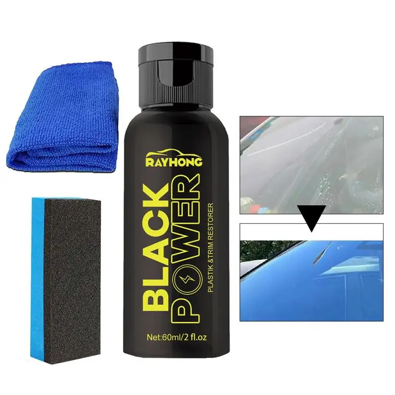 

Black Car Trim Restorer Cleaning Products Auto Polish And Repair Coating Renovator Parts Refurbish Agent For Resists Water Rays