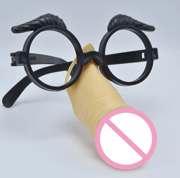 Novelty Long Nose Party Glasses Funny Halloween Decoration Props Mask Bachelorette Party Decoration Supplies Penis Glasses