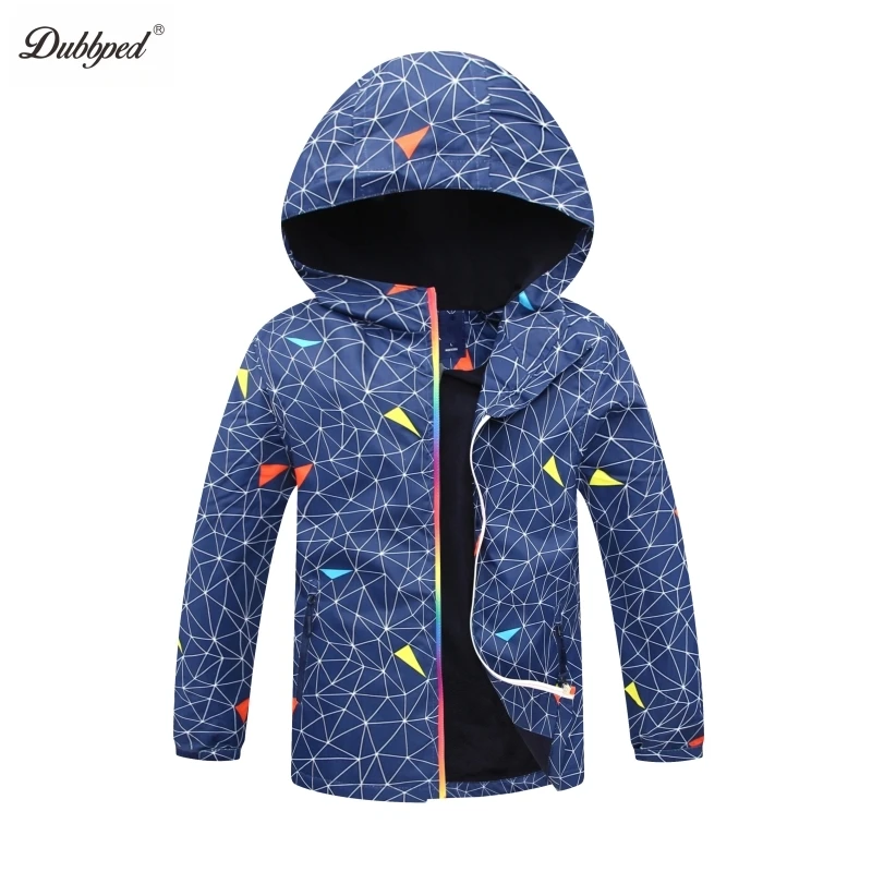 Dubbped Brand Jackets Children Outerwear Coats 2023  Boys Spring Autumn Waterproof Windproof Fleece Hooded Kids Sport Clothing - 2