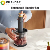 Household small electric meat grinder multifunctional cooking machine set low-noise wall breaking machine auxiliary food machine 1