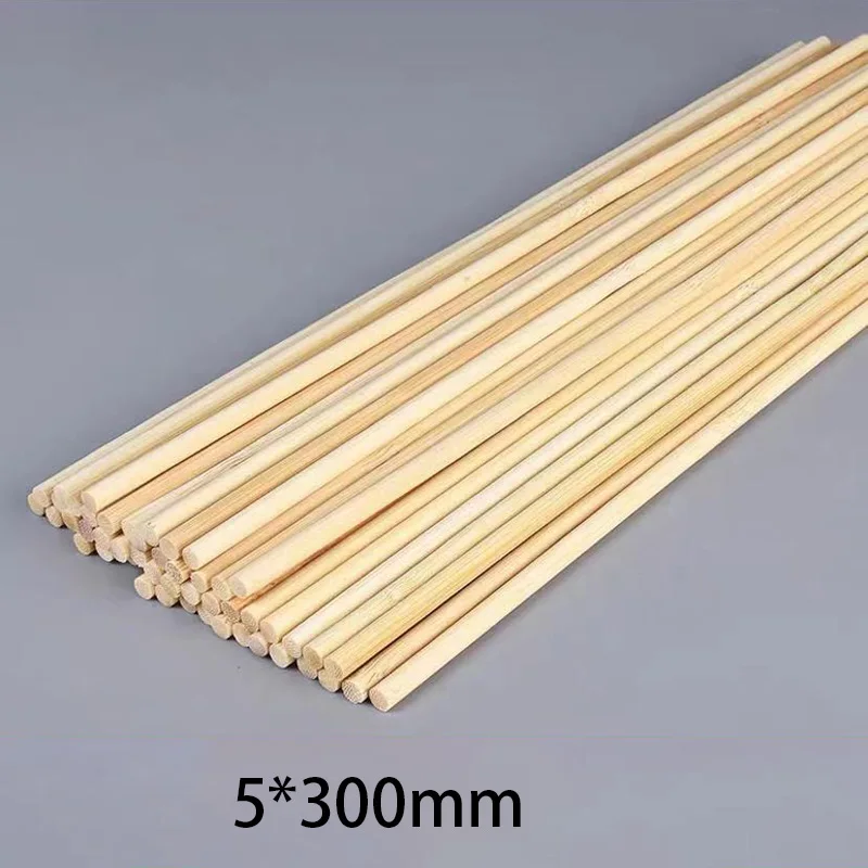 50/100pcs Wooden Craft Sticks Bulk Bamboo Sticks Crafting Wood Dowels Round  Bamboo bar - AliExpress