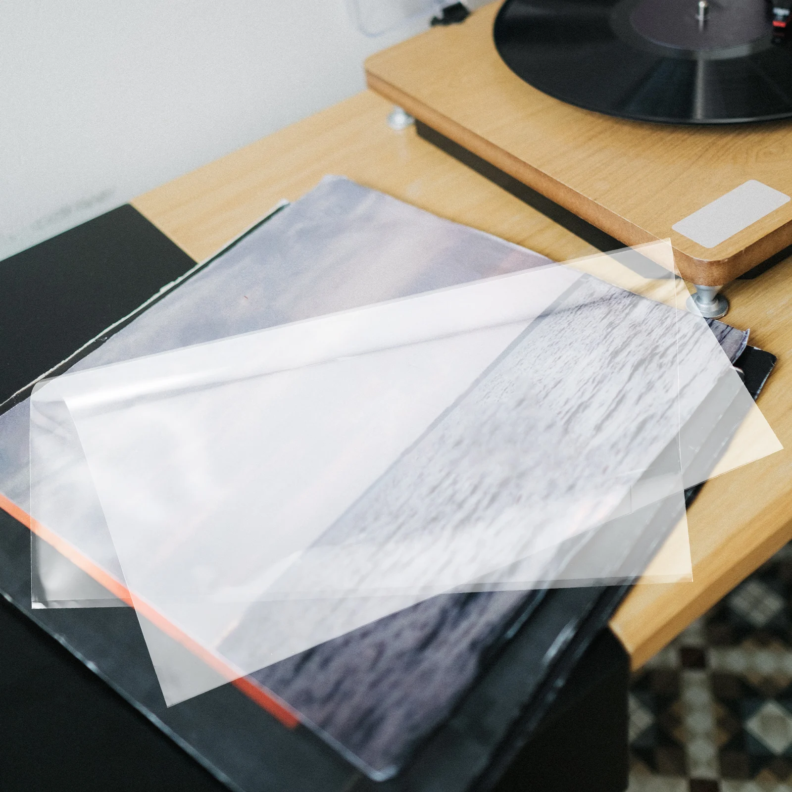 Vinyl Record Cover 30PCS 12.8inch Clear Inner Sleeves Anti-Static 3 Mil Plastic Vinyl Record Cover LP Protective Sleeves For Record 45 RPM