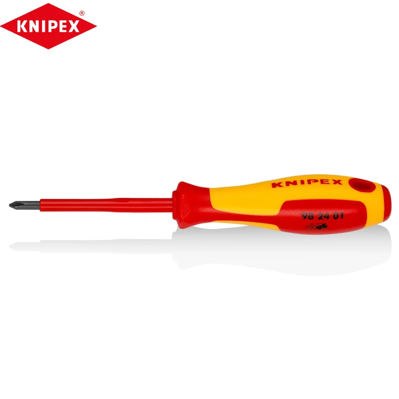 Knipex 98 24 01 Cacciavite Per Viti Da Incasso A Croce Il Design Della Maniglia Impedisce Il Rotolamento Di Materiali Di Alta Qualità Funzionamento Se