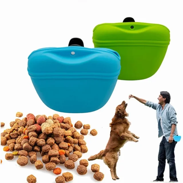 S170e0fa93b9c4b7f82a445c361c7ec88x.jpg Pet Feeding Bag Training Dog Food Pocket Portable Silicone Snack Pouch Outdoor Walking Dogs Hanging Style Waistpack Pet Products