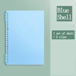 A5 Cute Shell Refillable Notebook Diary Planner with Gel Pen - Ideal for Office and School Supplies (Blue)