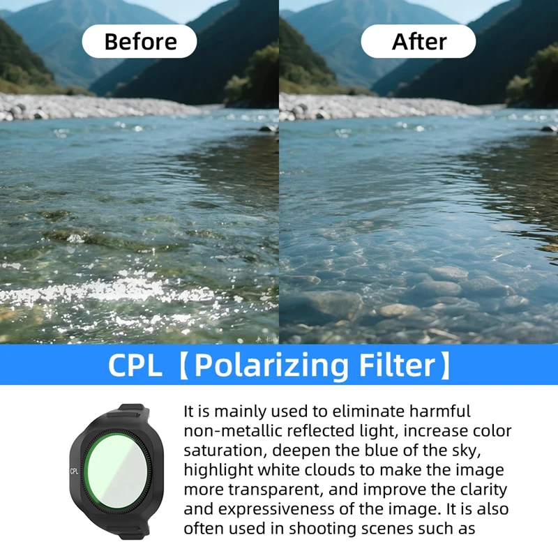 Lens Filters For DJI Mini 5 Pro Drone Gimbal UV CPL ND8/16/32/64 PL Filter Set O