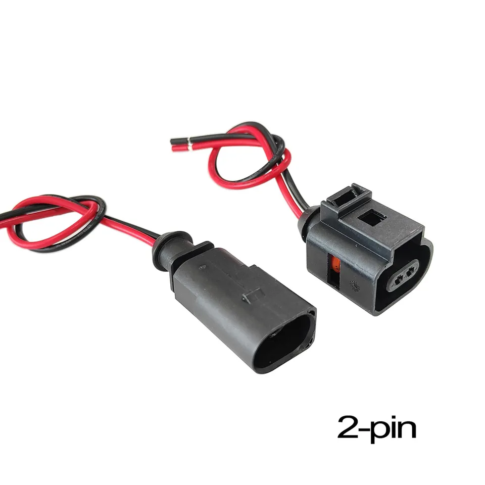 Lot De 2 Connecteurs Mâles 2 Broches 1J0973332 - Pour Feux Stop Volkswagen, Audi, Seat, Skoda - 5