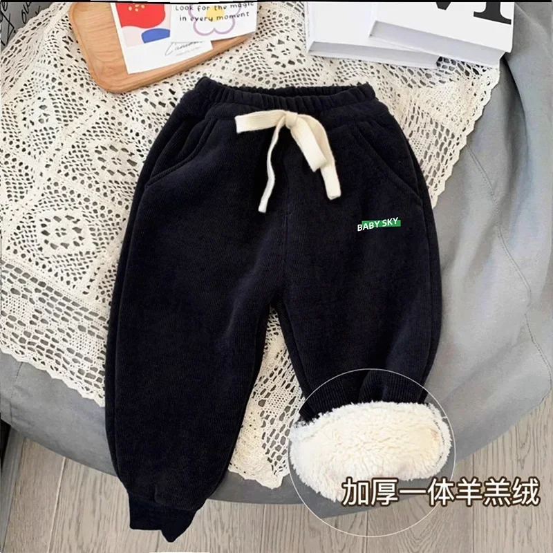 

Baby Boys Velvet Pants 2 3 4 5 6 Years Winter Kids Thick Sweatpants Children Warm Trousers Little Boy Sport Pants