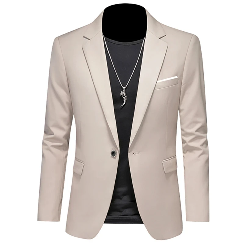 Men's Fashion Trend Groom Tuxedo Slim Fit Wedding Party Dress Business Casual Suit Jacket Banquet Single Blazers Coat mens blazer