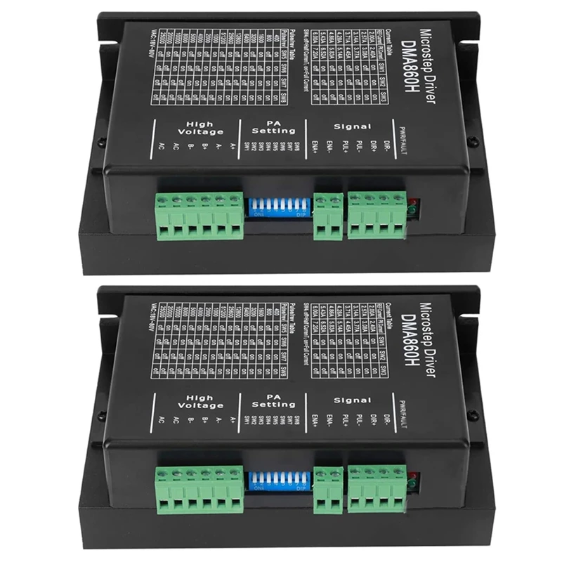 Драйвер шага DMA860H 2 фазы микроступенчатый драйвер DSP для Nema 34 42 AC24-80V |