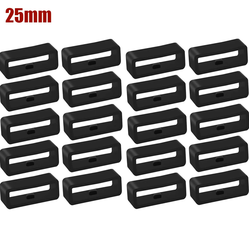 Silicone Replacement Watchband Security Holder Retainer Ring - Durable Loops Locker (20-Pack)