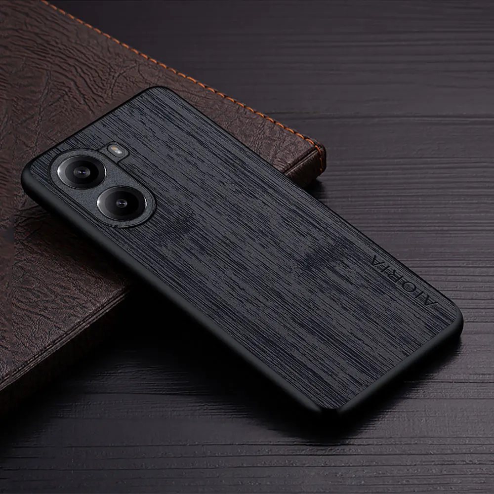 Luxury Bamboo Wood Pattern Leather Phone Case - Premium Coque  Cover
