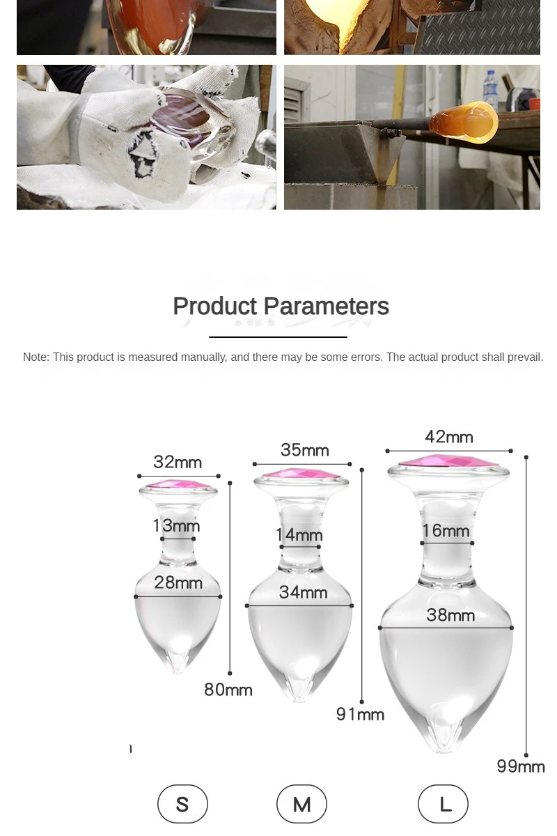 Spina anale di cristallo Giocattoli del sesso Giochi per adulti Dildo Spina BDSM Prodotto Sex Shop Spina anale Butt Plug_voghion.com