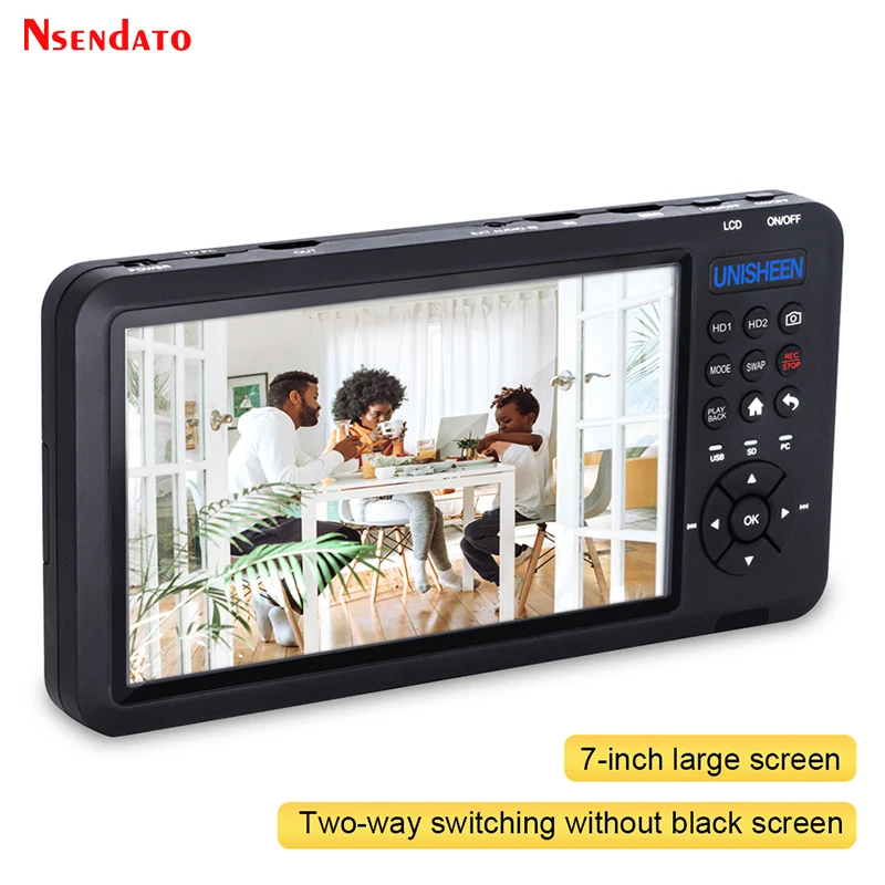 UR500 UR500A HDMI Video Recoder StandAlone Endoscop 4K Switchable PIP POP PMP Camera Video Capture Box With 7 Inch Screen For TV