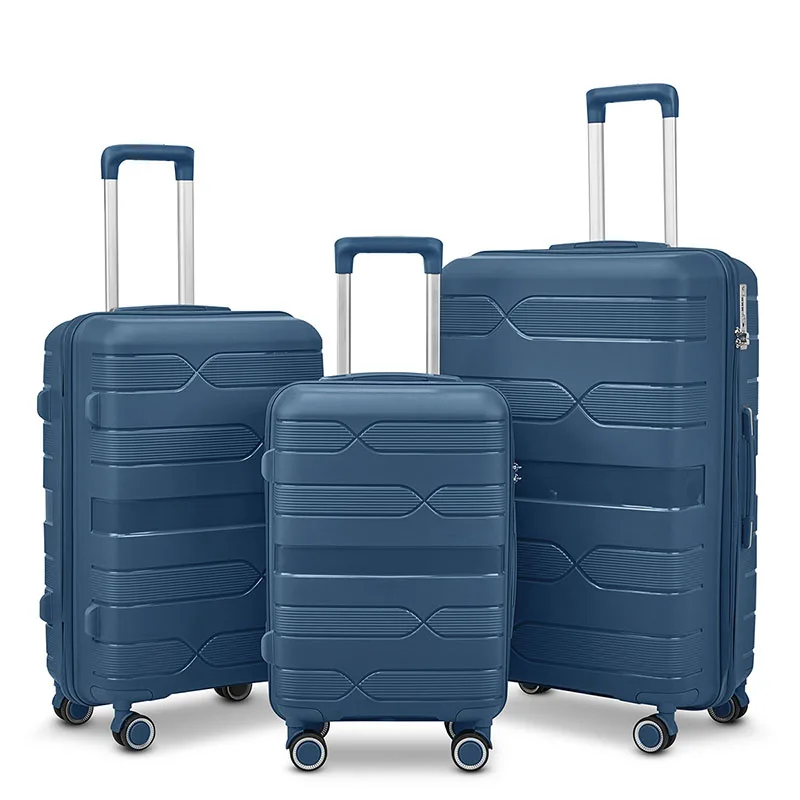 New 3PCS Pp Luggage Case Gift Password Suitcase 20/24/28 Inch Universal Wheel Boarding Check-In Bag