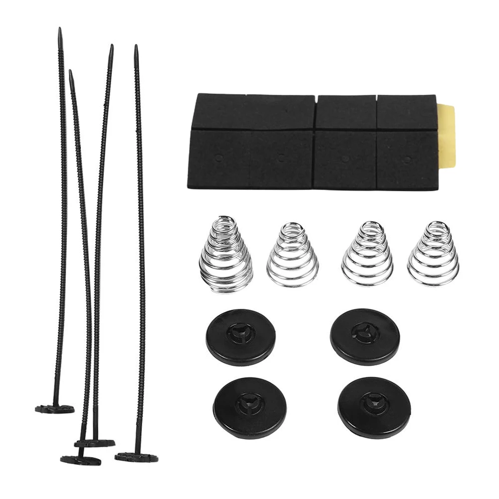 Car Electric Fan Mount Kit 4 Mounting Feet Electric Radiator Fan Installation Kit 4 Springs for Car Vehicle Electric Cooling Fan