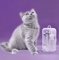 Pet Feeding Device Set Cat Dog Care Bottle Syringe Suit Newborn Kitten Feed Device with Feeding Bottle Puppy Medication Device 2
