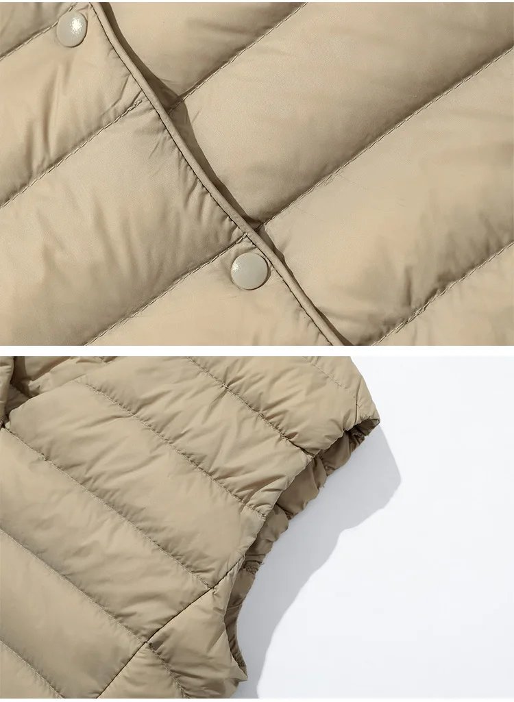 SEDUTMO Ultra Light Thin Duck Down Vest Women Quilted Winter Pocket Short Warm Basic Jacket Autumn Casual Waistcoat ED2060