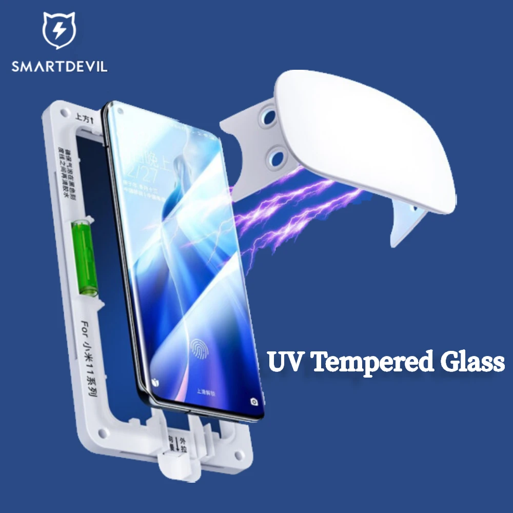 

SmartDevil Full Glue UV Tempered Glass for Xiaomi mi 11 11 pro 11 Ultra Screen Protector for Mi 10 10S Protective Glass Film
