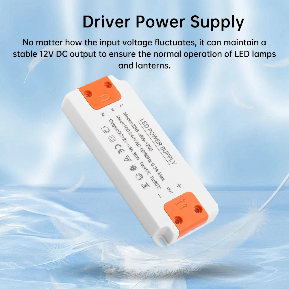 AC185V-260V To DC12V Constant Volatge 18W 36W Super Slim LED Driver LED Power Supplies 1A Lighting Transformer for Lighting