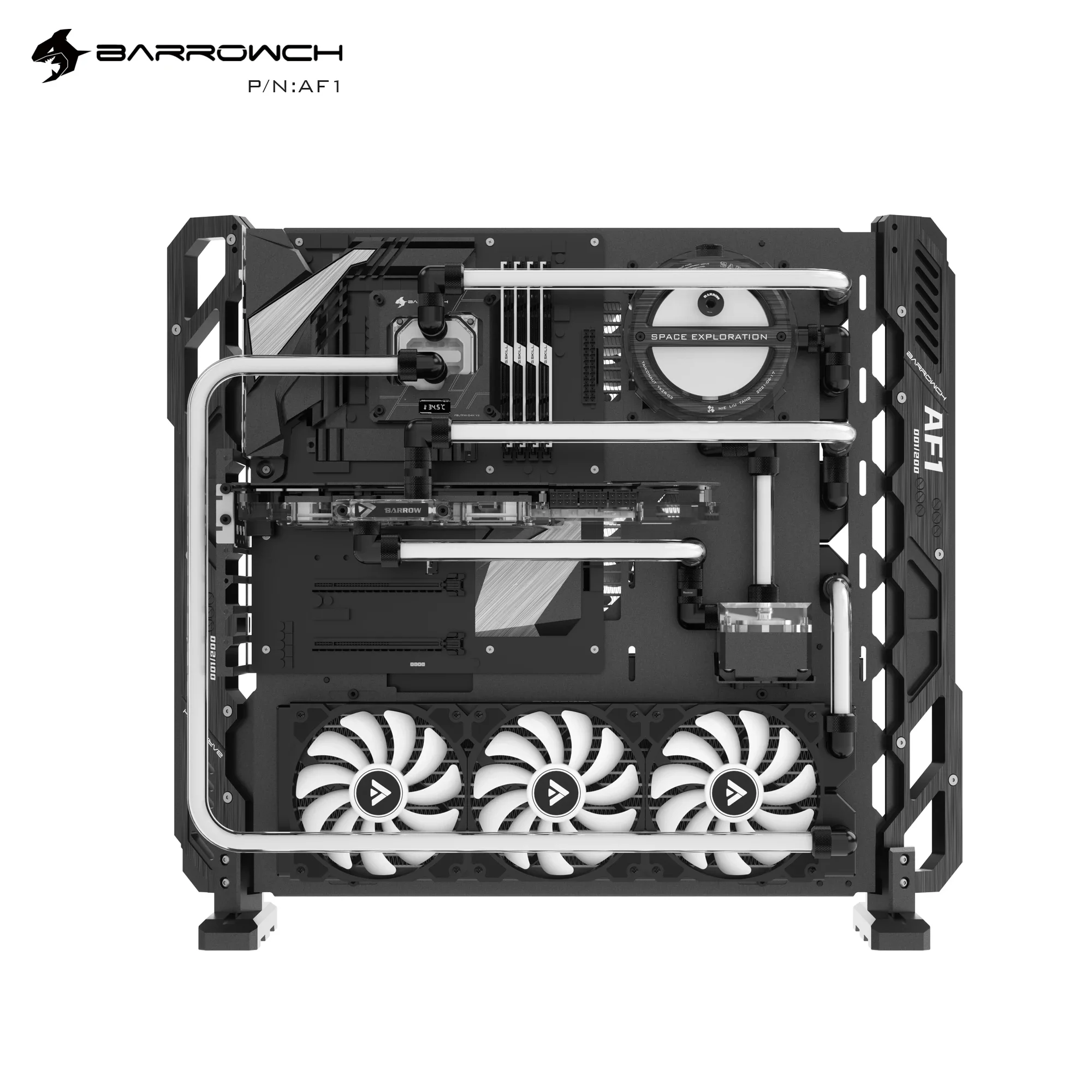 Barrowch PC Limited Edition Open Aluminum Alloy Water Cooling Case AF1