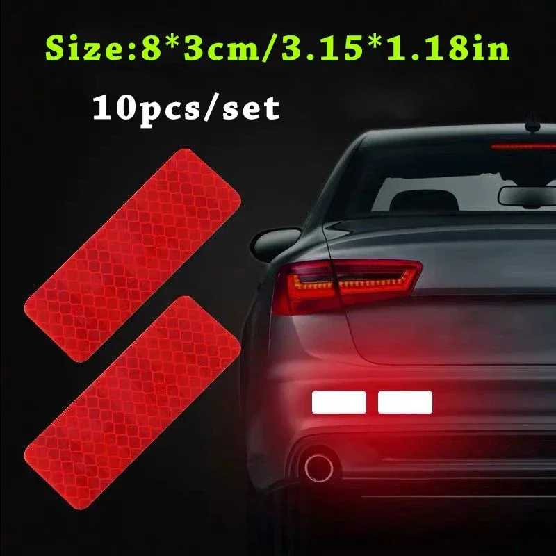 10 Pack Reflective Car Bumper Safety Stickers