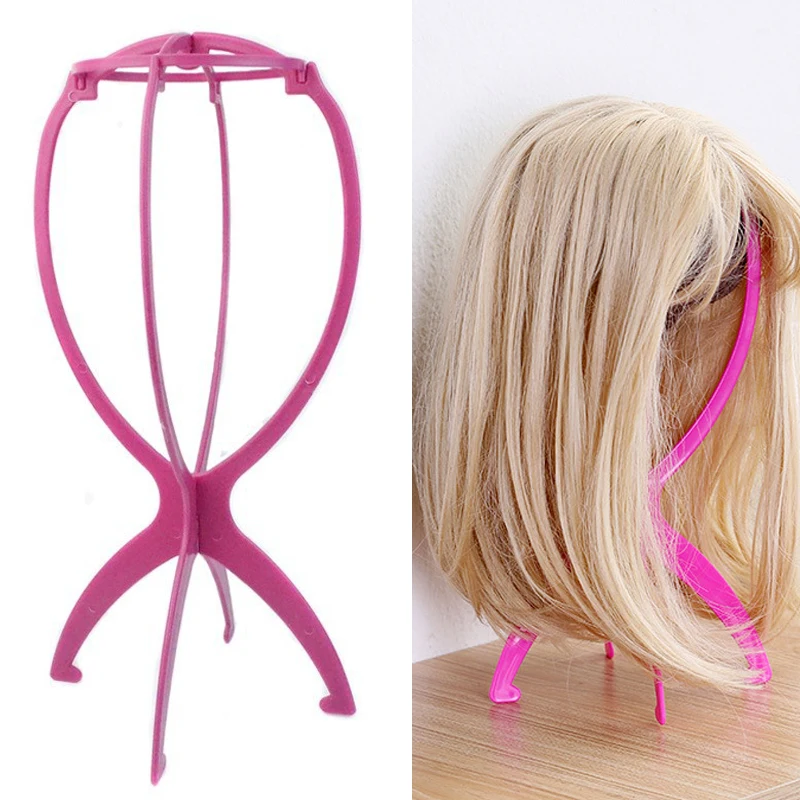 Portable Wig Stand Holder 4 Color Hat Fake Hair Stands Removable Durable  Barbershop Hair Display Model Holder Wig Accessories