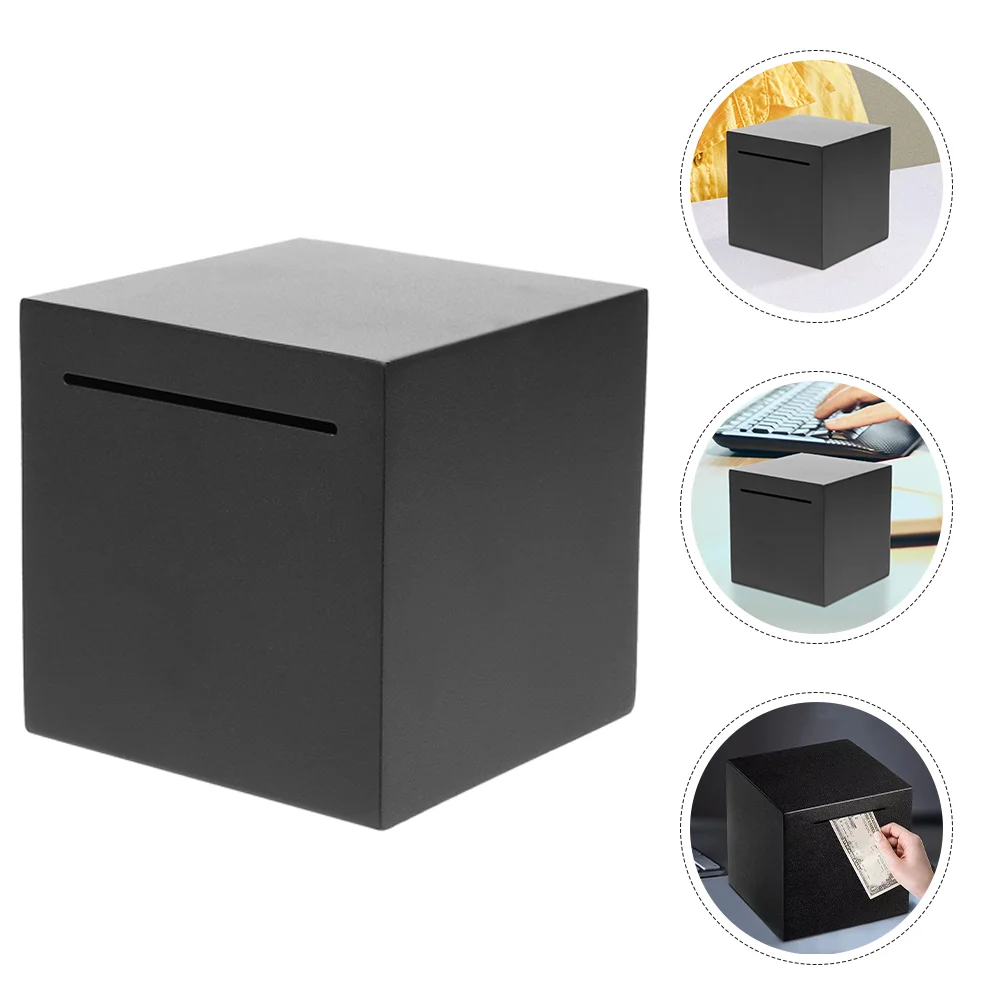 

Money Saving Box Coin Container Square Stainless Steel Piggy Bank Money Jar