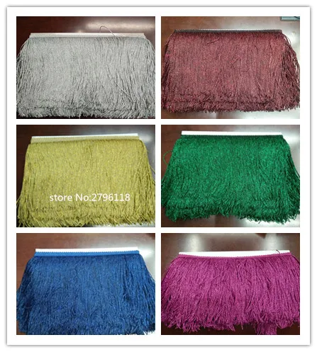 5 Yard/Lot 15CM Long Polyester Lace Tassel Fringe Lace Trim Ribbon Sew Latin Dress Stage Garment Curtain DIY Accessories SM028
