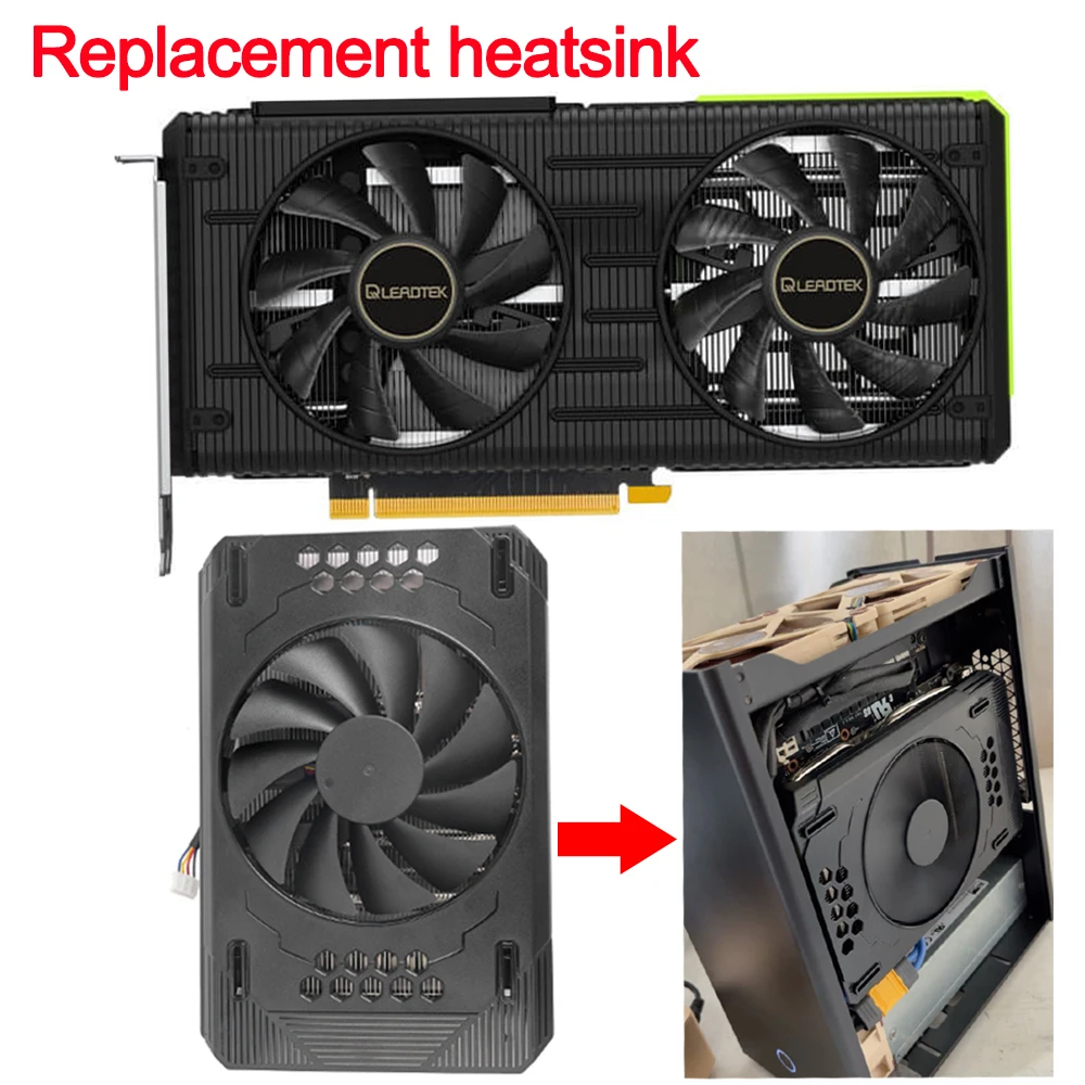 Diy Rtx 3060ti Dissipador de Calor Ventilador Refrigerador para Leadlek Rtx3060 ti Duplo Ventilador Placa Vídeo Radiador Refrigeração para Colocar em Itx Case