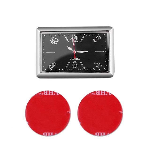 Car Clock Quartz Watch Sticker Strap On Air Vent Dashboard On-board Truck Off Road Caravan Marine Automotive Accessories