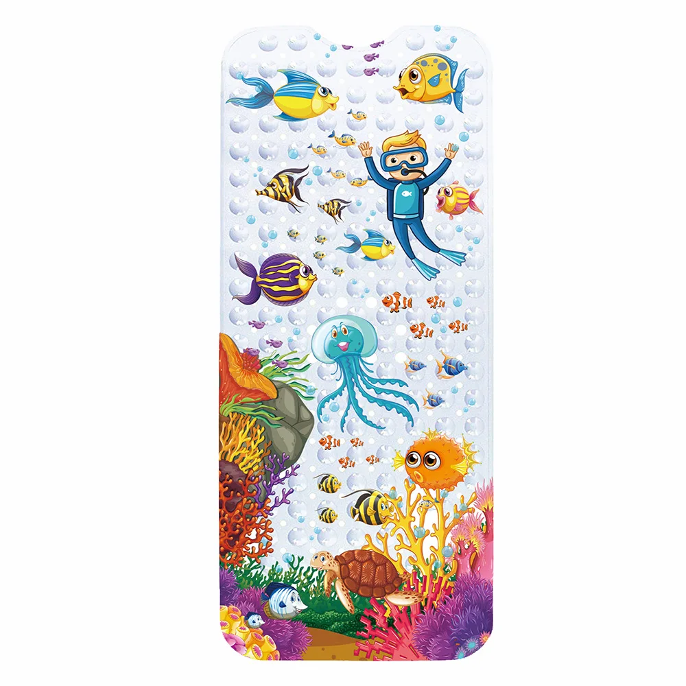 YOCOLE Alfombra Bañera Antideslizante Infantil, 100x40cm Bebe Alfombrilla  Baño de PVC sin BPA, Alfombra Ducha con Ventosas, Bathtub Mat Niños,  Lavable a Máquina (Criaturas del Mar) : : Hogar y cocina