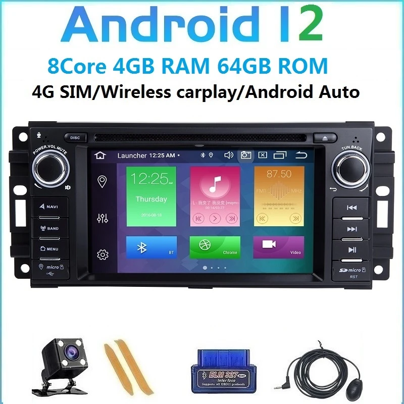 4G SIM Android 12 For Dodge Ram Challenger Jeep Wrangler JK Car Multimedia  Player GPS Navigation Auto Radio Stereo Head Unit|Car Multimedia Player| -  AliExpress