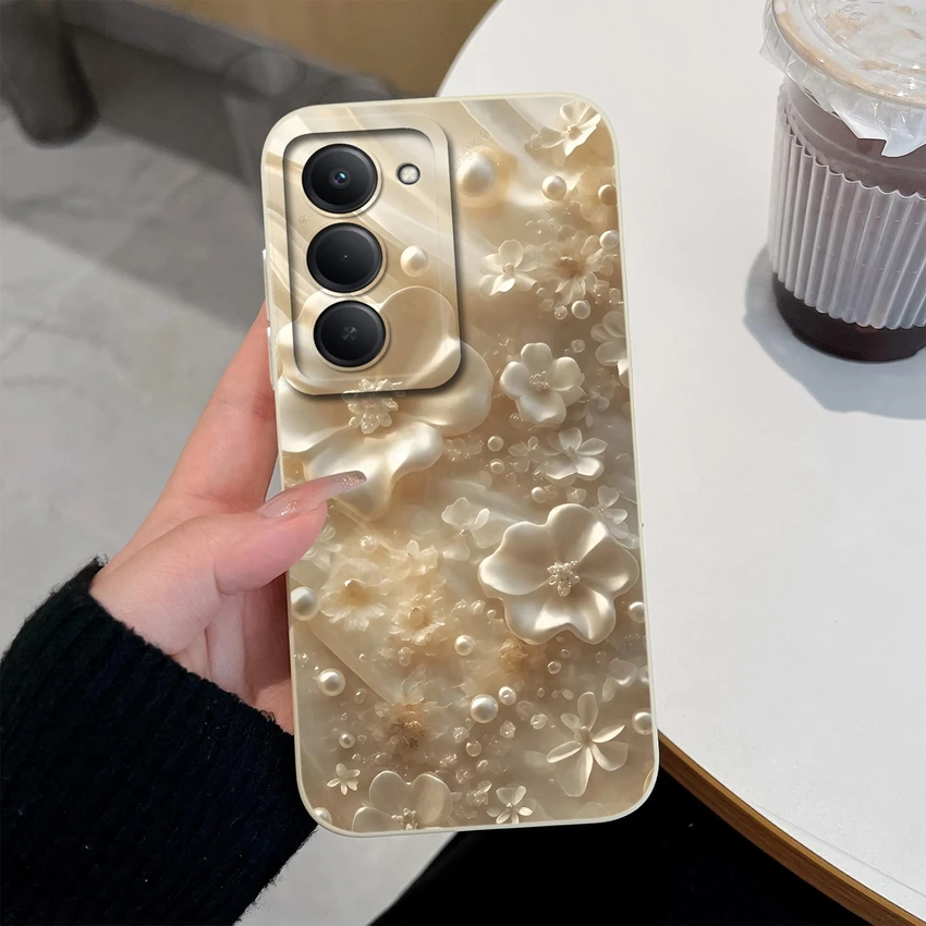 Delicate Lace Pattern Phone Case with Camera Protection & Shock Absorption