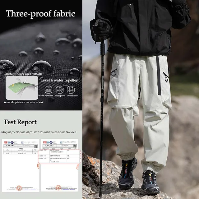 Men’s Windproof & Rainproof Outdoor Hiking Pants 2